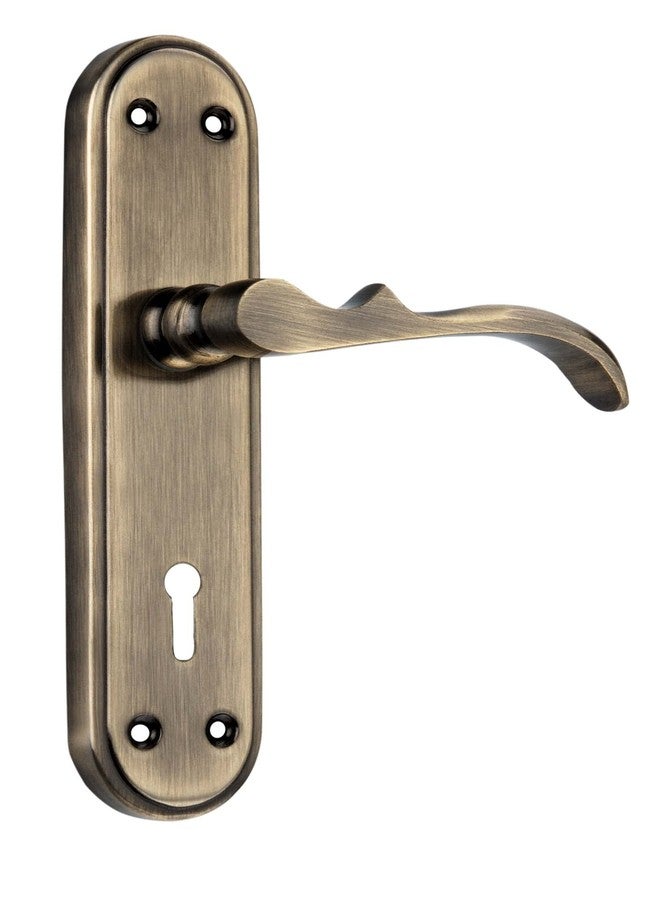 Duke Mortise Door Lock Set 604 Gloss Finish Antique Door Lock and Handle with 3 Keys for Home | Mortice Door Locks for Home, Living Room, Hotel - Image 4